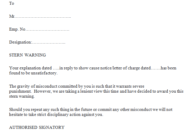 How To Write A Warning Letter For Insubordination Onvacationswall