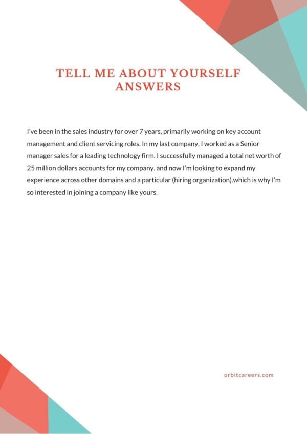 Tell Me About Yourself For Fresher & Experienced | With Sample Answers