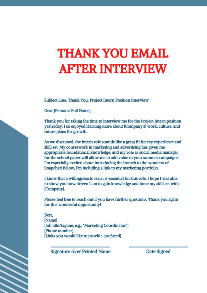 Thank You Email After The Interview Samples Step By Step Guide