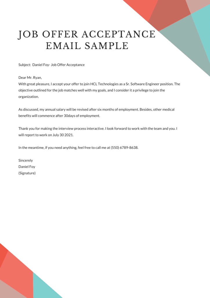 How To Reply An Offer Letter Examples Onvacationswall